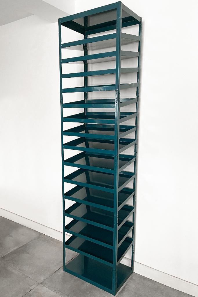 Metalen magazijnrek, stellingkast gereedschapskast turquoise, Doe-het-zelf en Verbouw, Overige Doe-het-zelf en Verbouw, Gebruikt