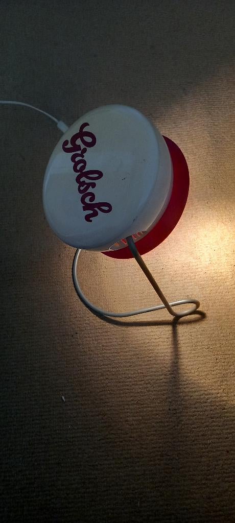 Bureaulamp vintage Grolsch dop, Huis en Inrichting, Lampen | Vloerlampen, Ophalen, Kunststof, Gebruikt, Vintage
