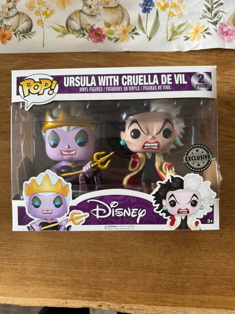 Funko Pop Disney Ursula & Cruella De Vil, Verzamelen, Disney, Ophalen of Verzenden, Overige figuren, Zo goed als nieuw, Beeldje of Figuurtje