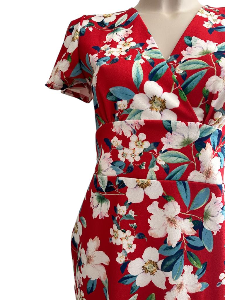 Topvintage jurk S, Kleding | Dames, Jurken, Ophalen of Verzenden, Zo goed als nieuw, Rood, Onder de knie