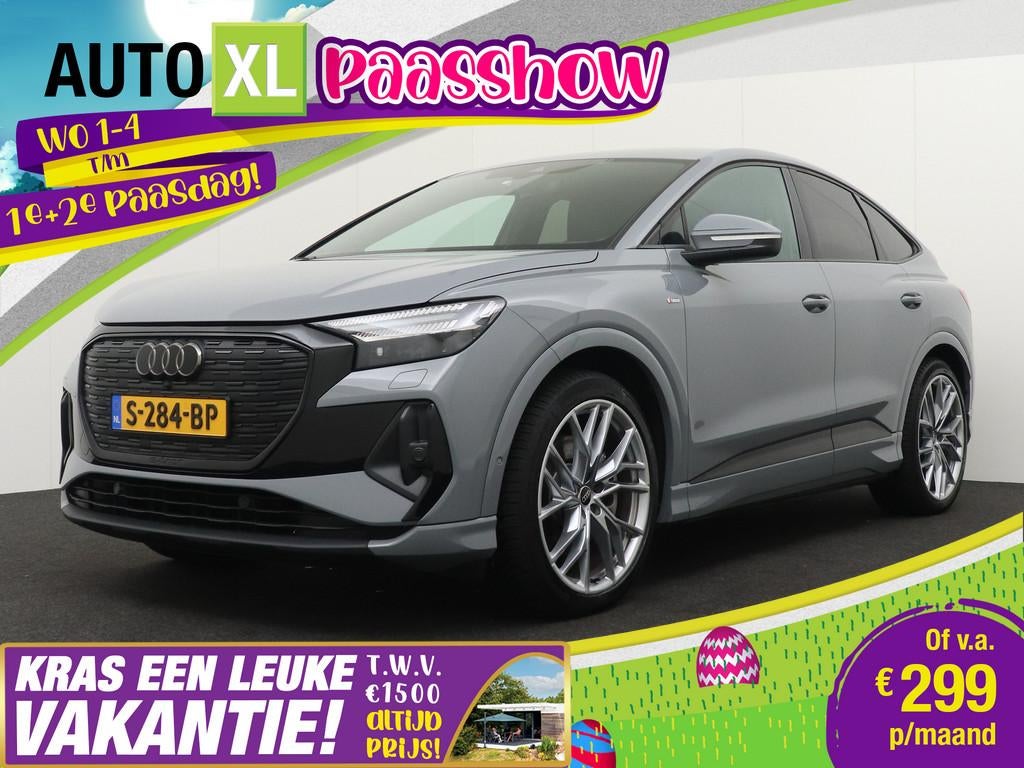 Audi Q4 Sportback e-tron 40 S-Line 77 kWh SOH 95% RS-Zetels, Auto's, Automaat, Achterwielaandrijving, Zwart, 2020 kg