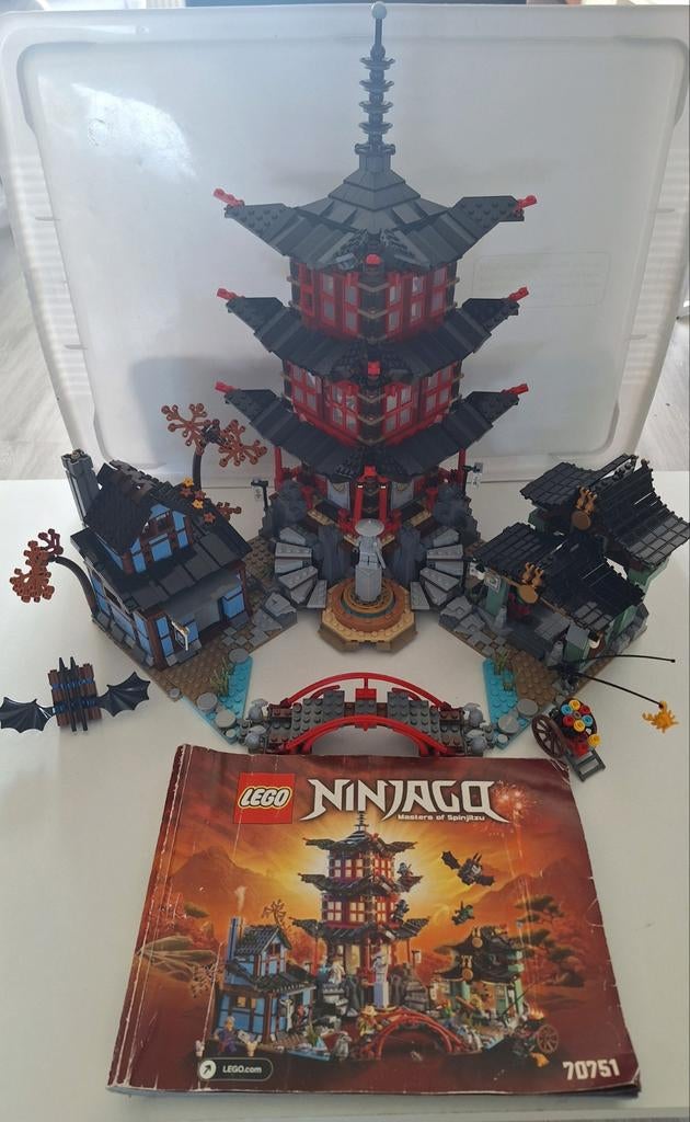 Lego Ninjago 70751 Temple of Airjitzu + boekje, Kinderen en Baby's, Speelgoed | Duplo en Lego, Zo goed als nieuw, Lego, Inclusief instructies