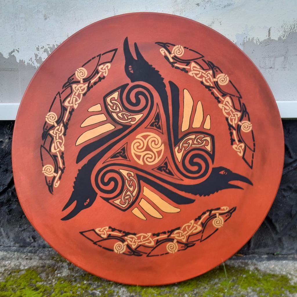 Sjamaanse geitenvel drum XXL 100 cm handbeschilderd, Ophalen