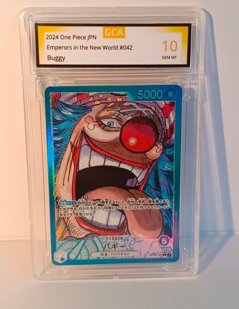 One Piece OP09-042L Buggy Japanse Mint 10 GCA Graded, Ophalen of Verzenden, Nieuw, Losse kaart