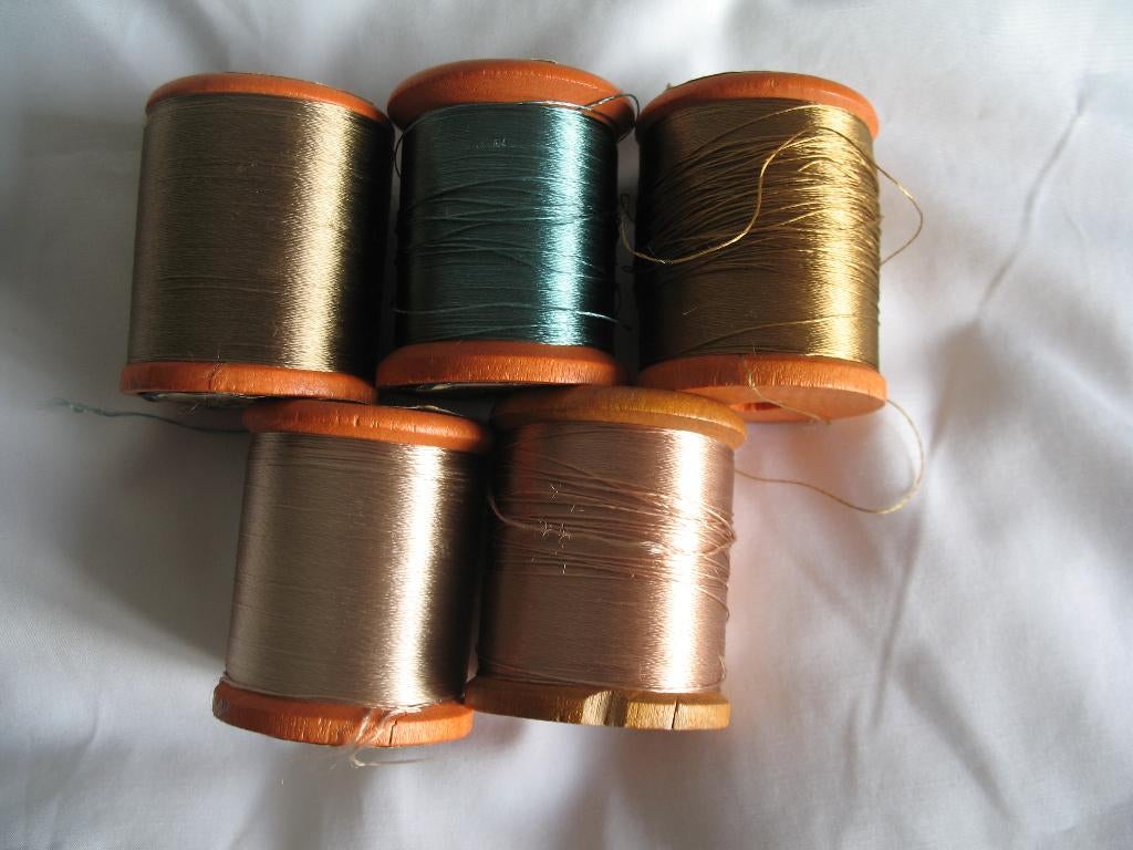 Antiek Klosje Garen-Berlin Germany Houten Klosje 5 x Vintag, Ophalen of Verzenden