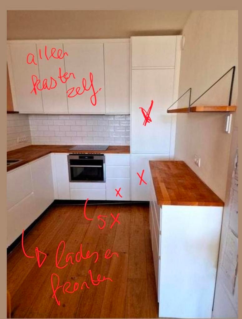 IKEA Voxtorp Maximera Metod lades kasten Mat Wit keuken onde, Gebruikt, Minder dan 100 cm, Crème, 50 tot 75 cm