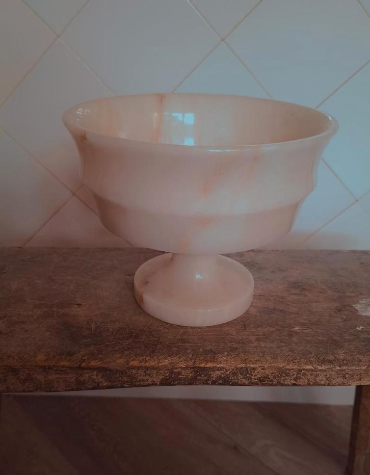 Marmeren schaal op voet, Ophalen of Verzenden