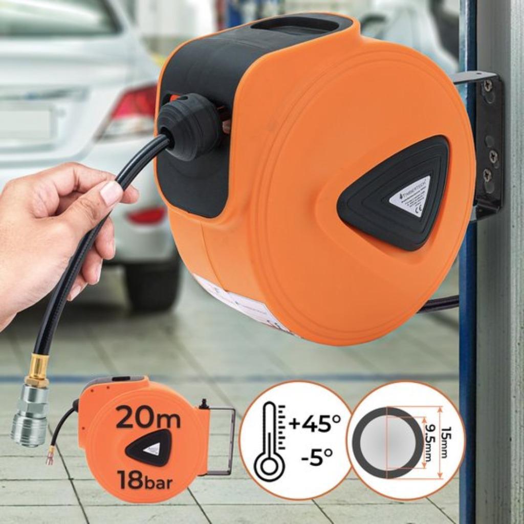 Luchtslang haspel 1/4 luchtslanghaspel automatisch 20m, Ophalen of Verzenden, Nieuw