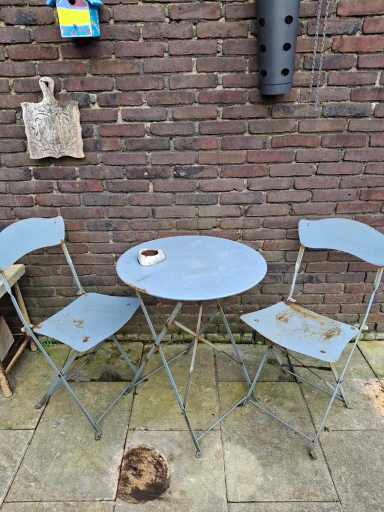 Bistro set, Ophalen of Verzenden, Overige materialen, 2 zitplaatsen