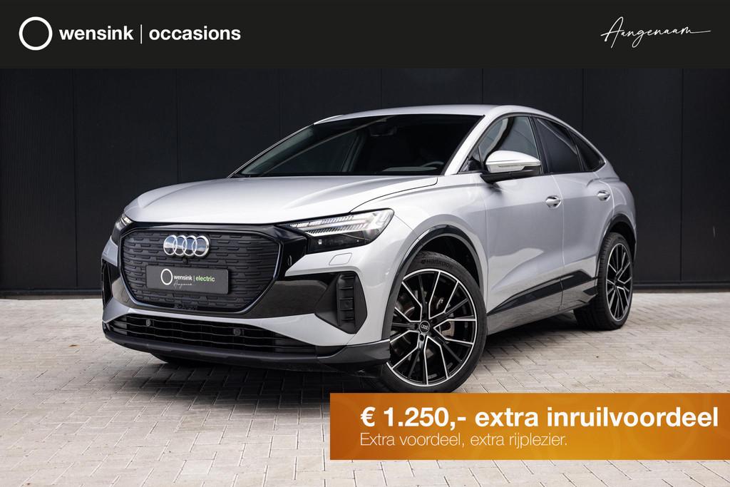 Audi Q4 Sportback e-tron 45 quattro Advanced edition 82 kWh, Auto's, Automaat, Stof, Gebruikt, Zwart