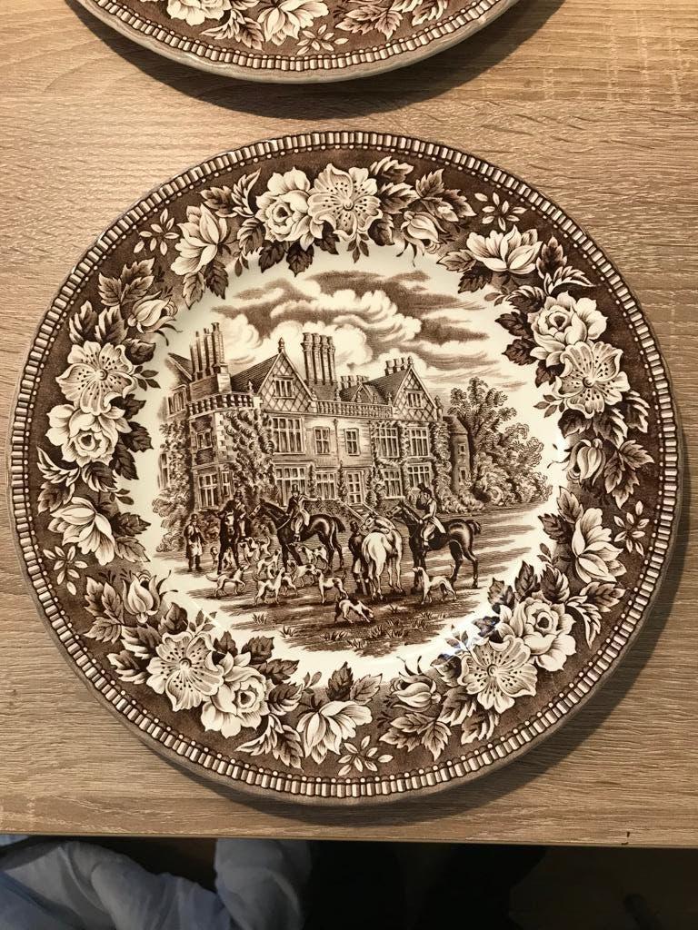 6 Engelse borden 26cm, Antiek en Kunst, Ophalen
