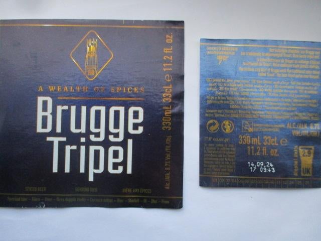 bieretiket Belgie 30-3 (B14)gouden boom, Ophalen of Verzenden, Gebruikt, Overige typen, Overige merken