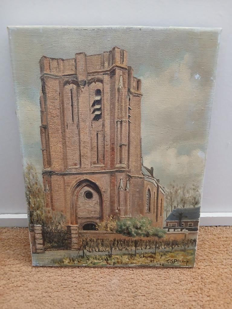 Schilderij toren Acquoy, Ophalen of Verzenden