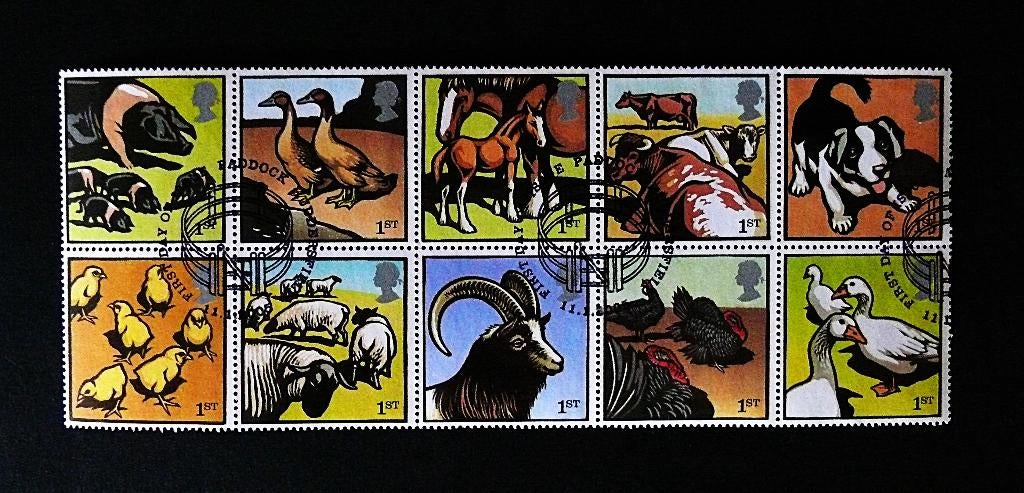 UK / Engeland 2005 Boerderijdieren Blok, Verzenden, Gestempeld