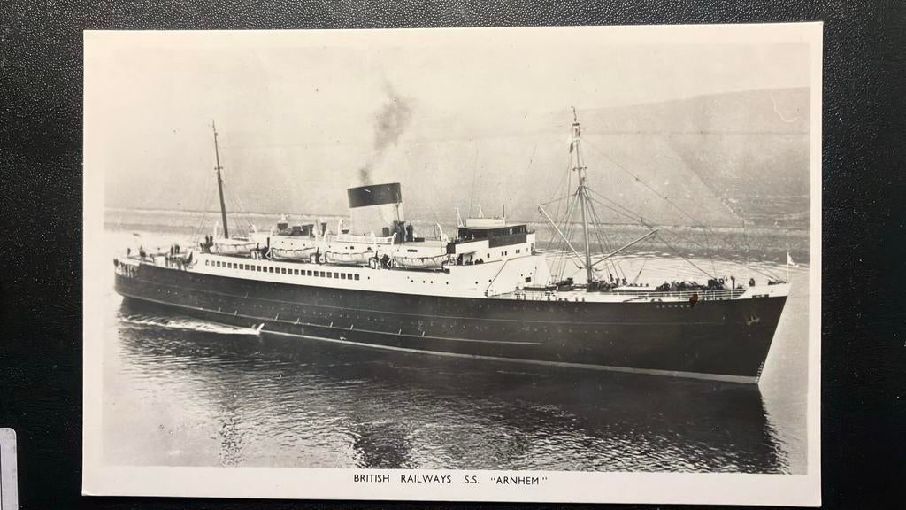 Hoek van Holland Harwich veerboot  ARNHEM 1947, Ophalen of Verzenden, 1940 tot 1960, Gelderland