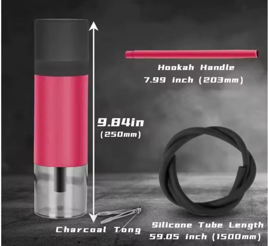 Draagbare waterpijp met accessoires, Verzamelen, Rookartikelen, Aanstekers en Luciferdoosjes, Ophalen of Verzenden, Nieuw, (Water)pijp