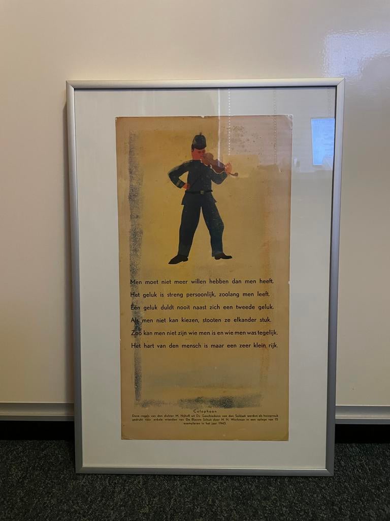 Druksel Hendrik Werkman, Antiek en Kunst, Ophalen of Verzenden