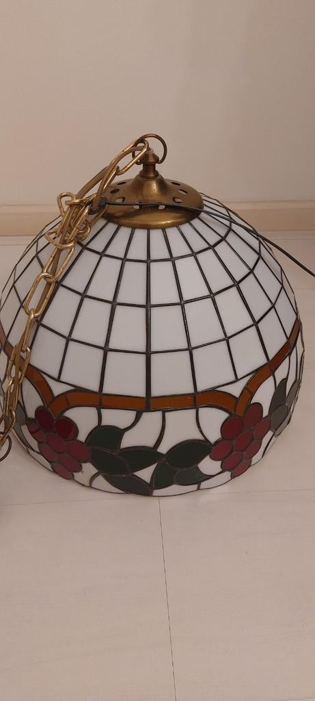 Glas in lood hanglamp/hand made/wijnboerderij, Ophalen