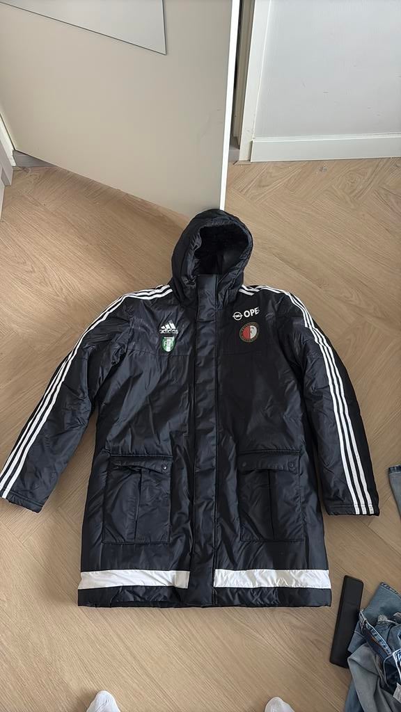 Winterjas Feyenoord maat l, Ophalen of Verzenden, Gedragen, Maat 52/54 (L), Zwart