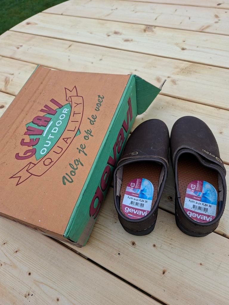 Gevavi Flex klompen bruin maat 36, Ophalen of Verzenden, Nieuw