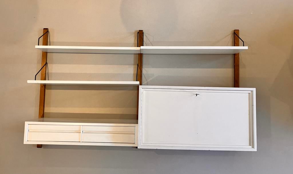 Poul Cadovius modulaire wandkast wit, Ophalen, Gebruikt