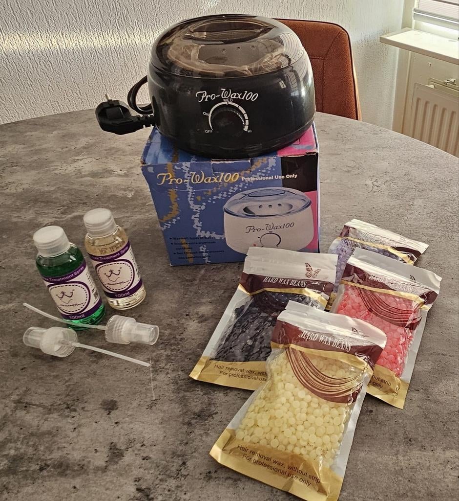 Pro-Wax100 Waxverwarmer Set met Waxbonen en Sprays, Ophalen of Verzenden, Nieuw, Gehele gezicht, Verzorging
