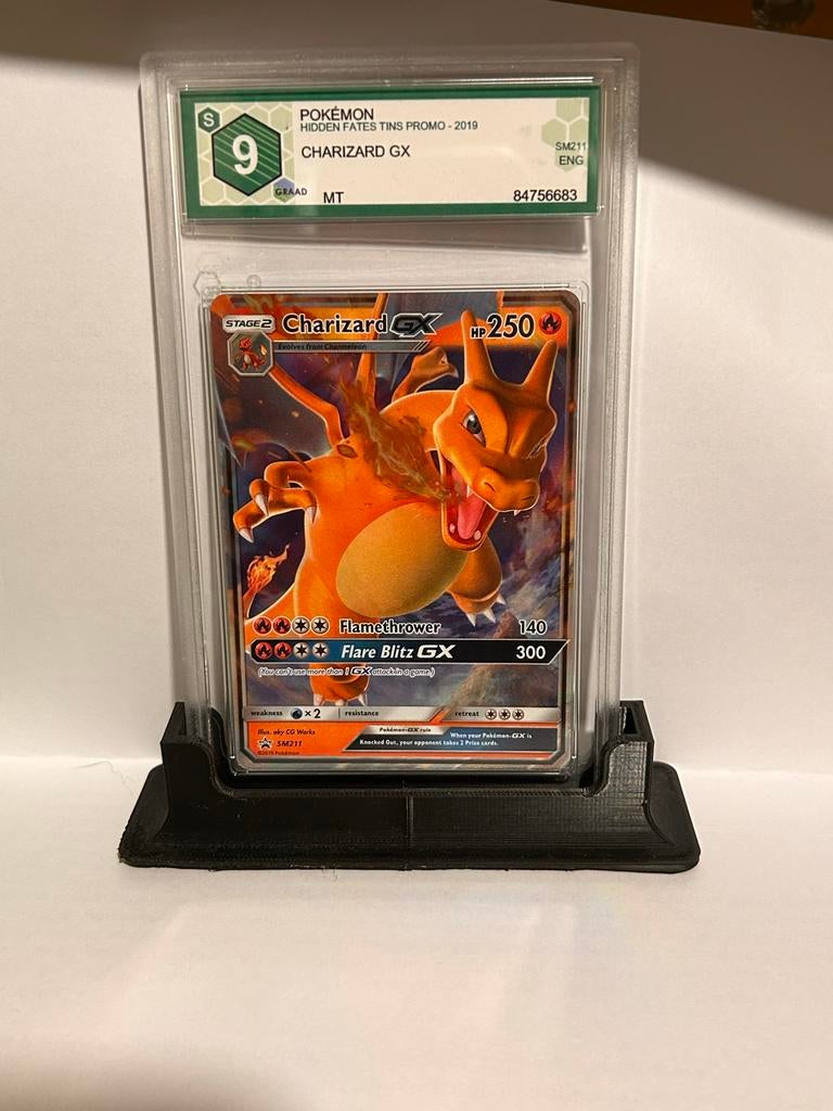 Charizard GX Hidden Fates Promo 2019 - Graad 9, Ophalen of Verzenden, Zo goed als nieuw, Losse kaart, Foil