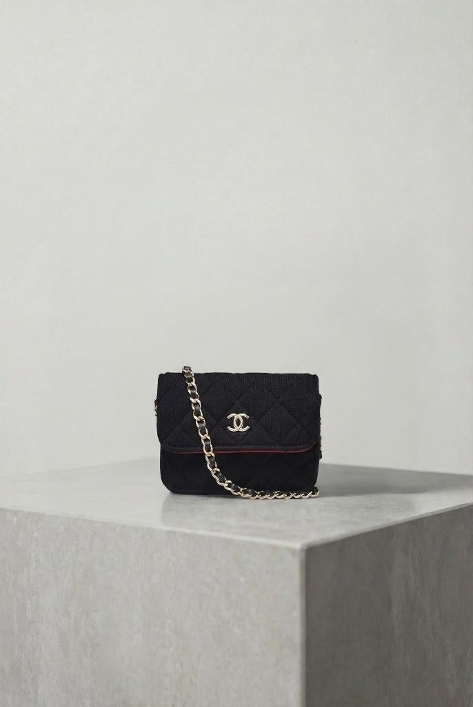 Chanel Mini Clutch on Chain VIP Gift Bag Zwart Designer Tas, Verzenden, Nieuw, Zwart, Schoudertasje