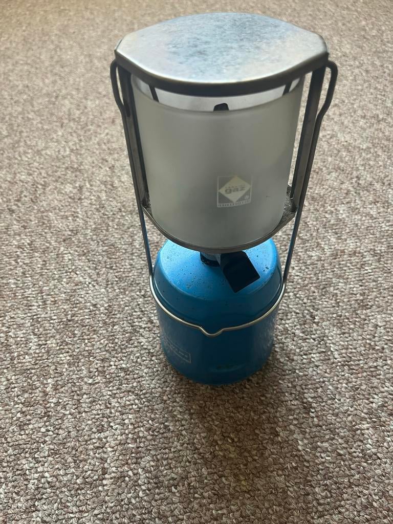 Campingaz Lumogaz C 200 S lamp met vulling en kousjes, Ophalen of Verzenden, Gebruikt