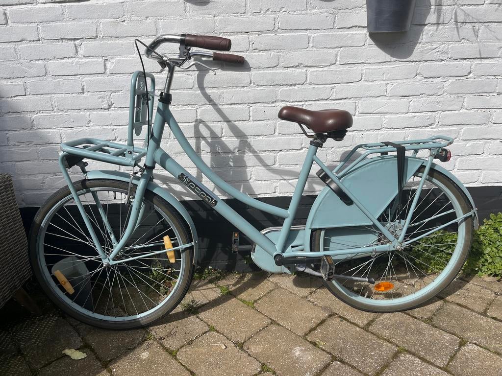 Popal transportfiets blauw 26inch, Ophalen, Gebruikt, 26 inch of meer, Handrem