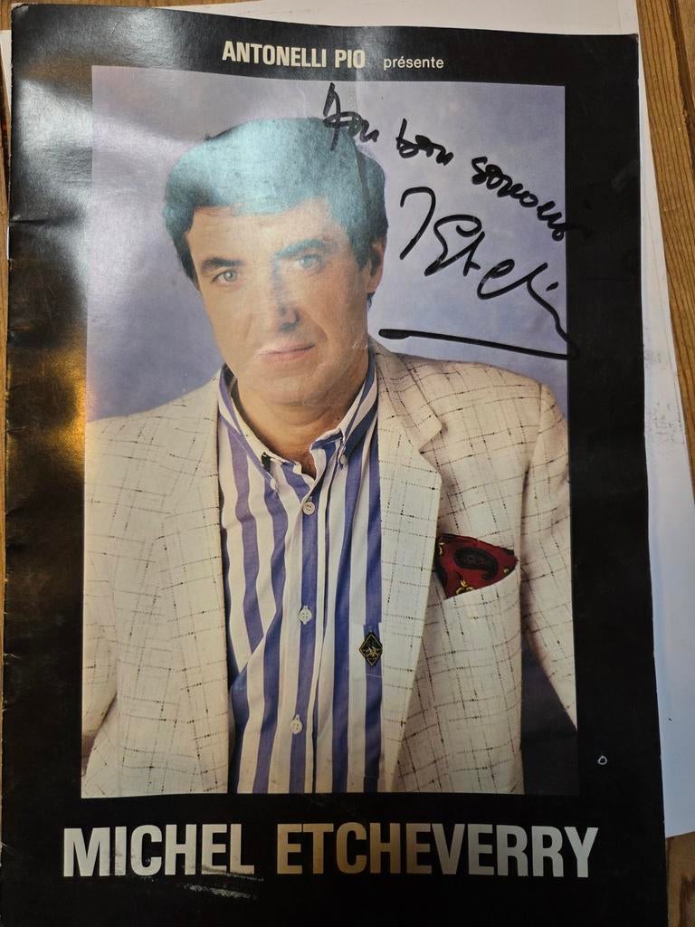 Michel Etcheverry gesigneerde brochure, Boeken, Ophalen of Verzenden, Zo goed als nieuw, Michel Etcheverry