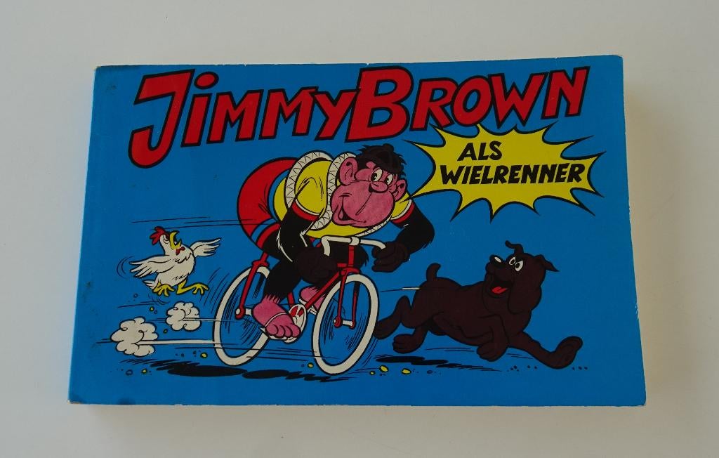 Jimmy Brown als Wielrenner - Pocket Stripboek uit 1973, Boeken, Eén stripboek, Ophalen, Zo goed als nieuw