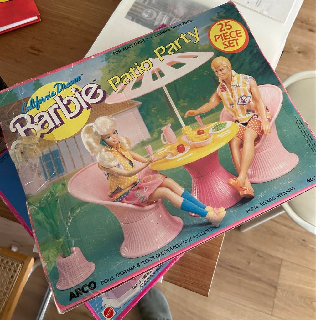 Vintage Barbie Patio Party speelset 1987, Ophalen of Verzenden, Gebruikt, Meisje
