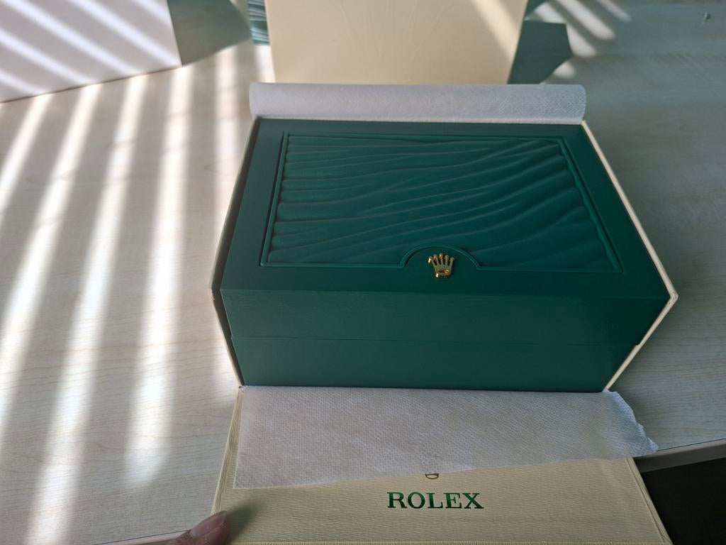Horlogedoos met toebehoren Rolex, Sieraden, Tassen en Uiterlijk, Overige Accessoires, Ophalen of Verzenden, Zo goed als nieuw
