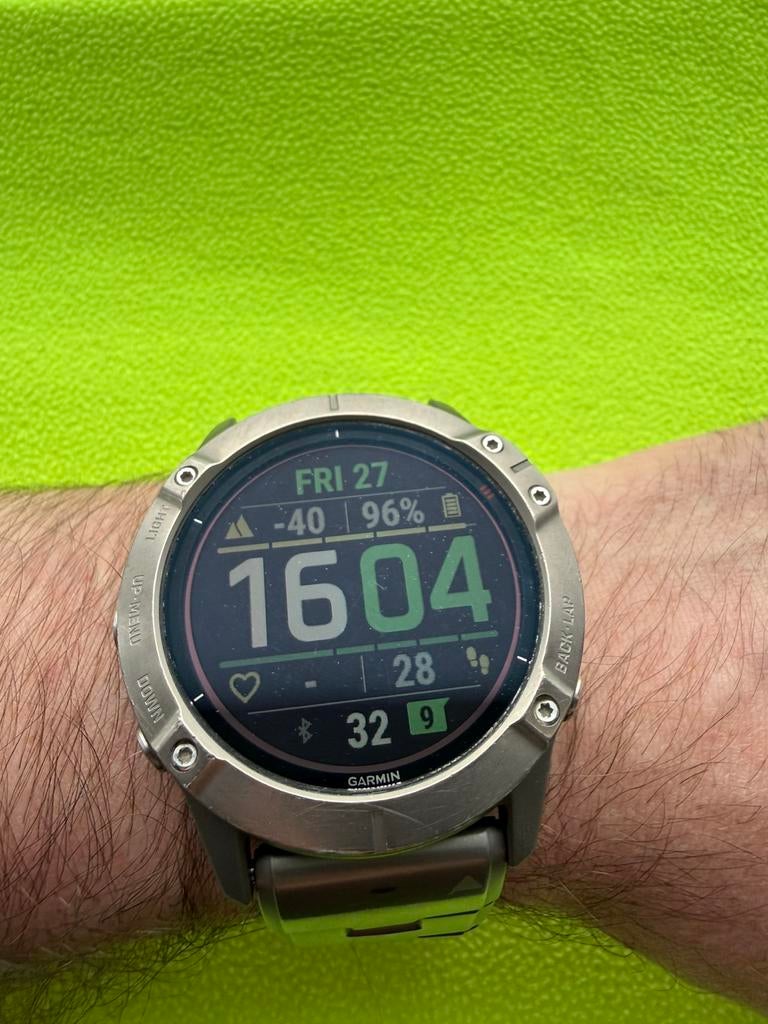 Garmin Fenix 6X Pro Solar Titanium – complete set – €290, Sieraden, Tassen en Uiterlijk, Sporthorloges, Gebruikt, Ophalen of Verzenden