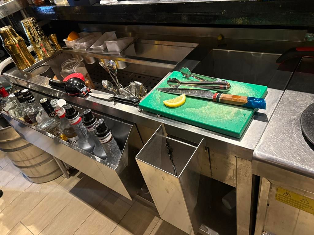 Cocktail station met glazenspoeler , izgst , incl bezorgen, Ophalen of Verzenden, Barinrichting