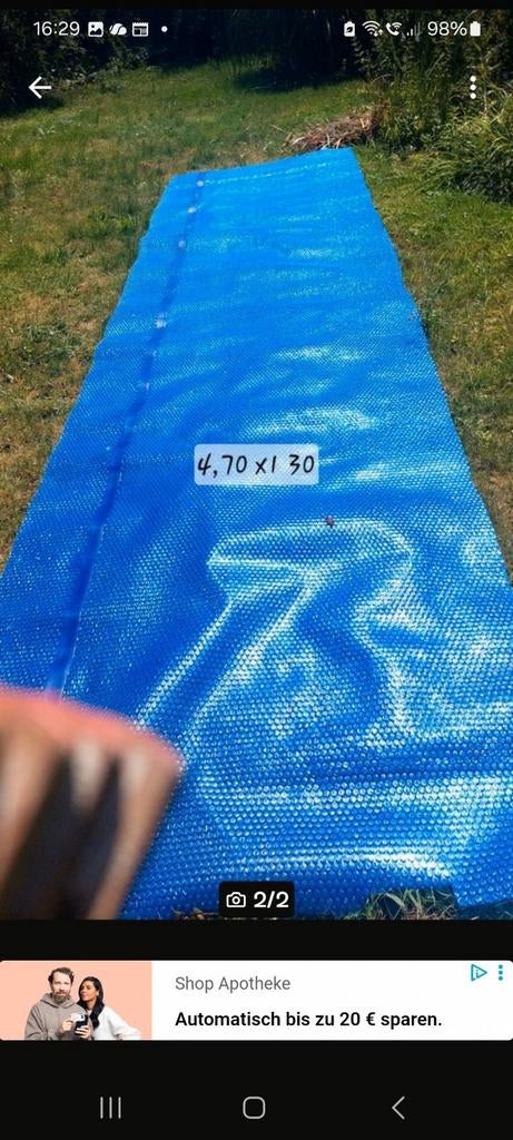 Solar Schwimmbadabdeckung zu verkaufen, Ophalen, Gebruikt, Overige typen