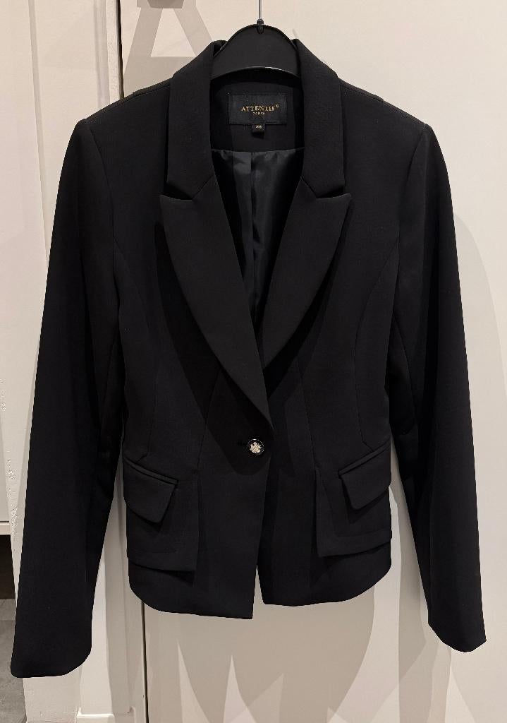 Attentif Paris zwarte blazer maat 38, Kleding | Dames, Maat 38/40 (M), Zwart, Ophalen of Verzenden, Zo goed als nieuw