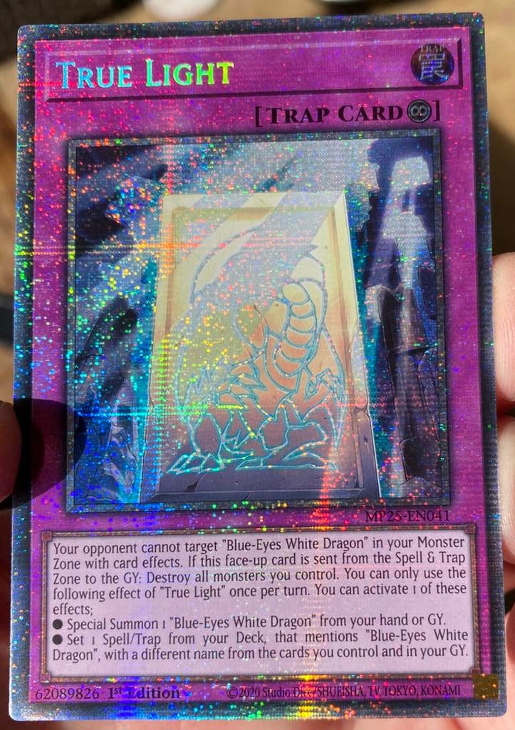 Yu-Gi-Oh! True Light MP25 1st Edition Starlight Rare !, Ophalen of Verzenden, Zo goed als nieuw, Losse kaart, Foil