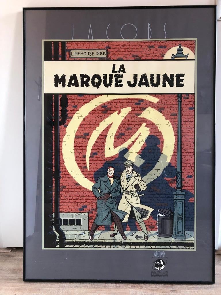 La Marque Jaune -  Edgar P. Jacobs - comicbookposter, Ophalen of Verzenden