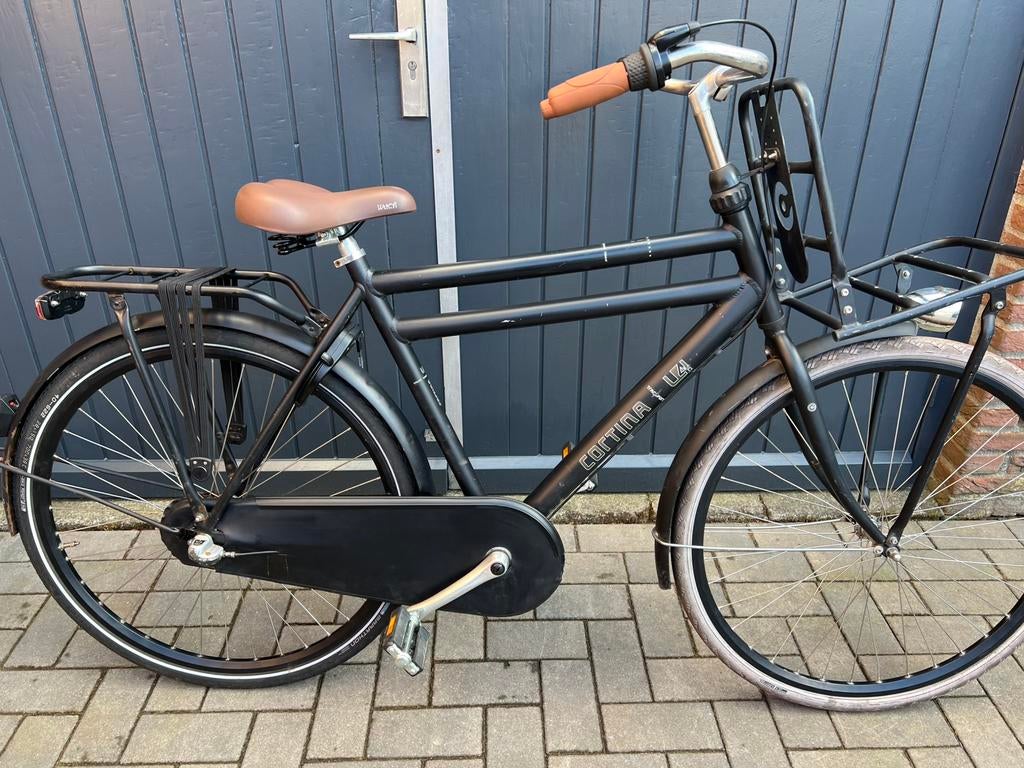 Cortina U4 heren fiets mat zwart maat 56, Fietsen en Brommers, Gebruikt, Versnellingen, 53 tot 57 cm, Ophalen