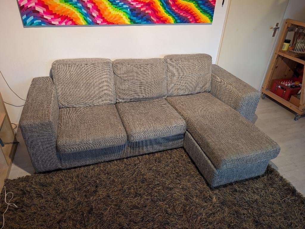 Bank, grijs, gratis!, Ophalen, Gebruikt, Driepersoons, 75 tot 100 cm