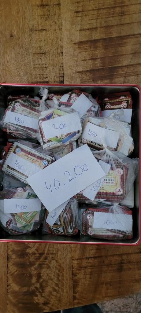 Douwe Egberts punten 40.200 (allemaal pakjes van 1000), Ophalen of Verzenden, Koffie of Thee, Zegels, Bonnen of Punten