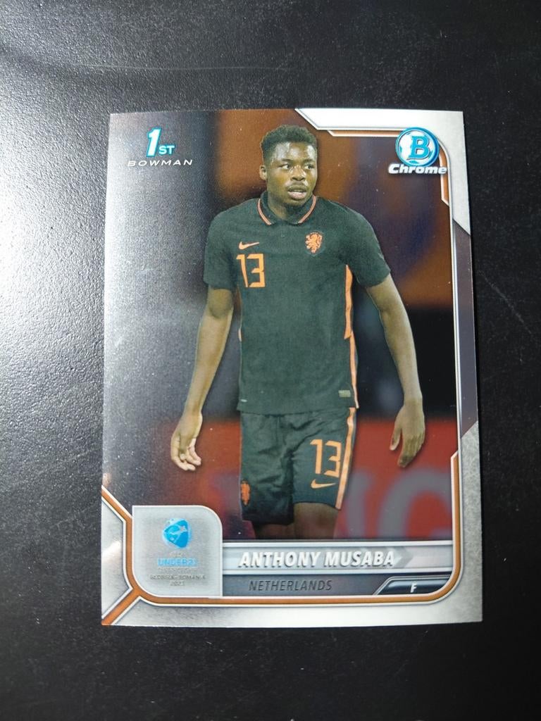 Anthony musaba ROOKIE (nederland) topps chrome u21, Ophalen of Verzenden, Nieuw, Buitenlandse clubs, Spelerskaart