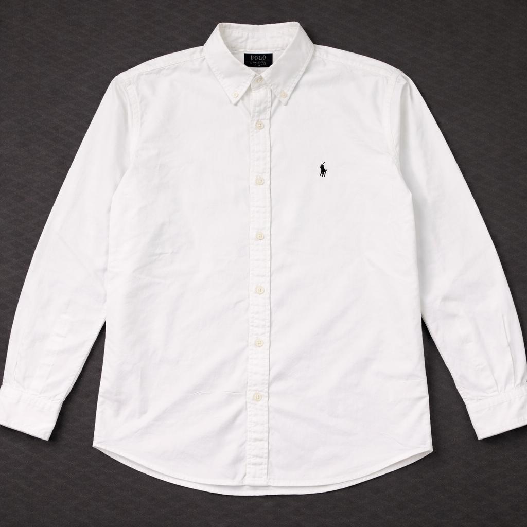 Ralph Lauren wit overhemd – maat L – clean & tijdloos, Wit, Ralph Lauren, Ophalen of Verzenden, Zo goed als nieuw