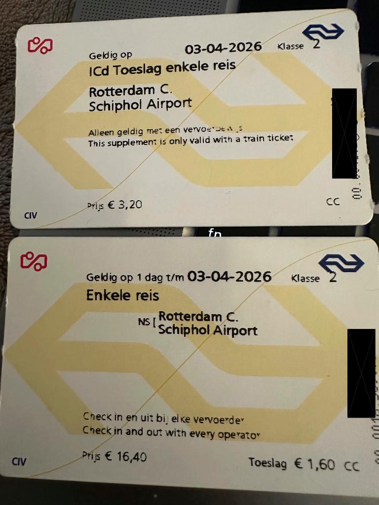 NS Trein kaart te koop, Tickets en Kaartjes, Eén persoon, Trein, Nederland, Algemeen kaartje