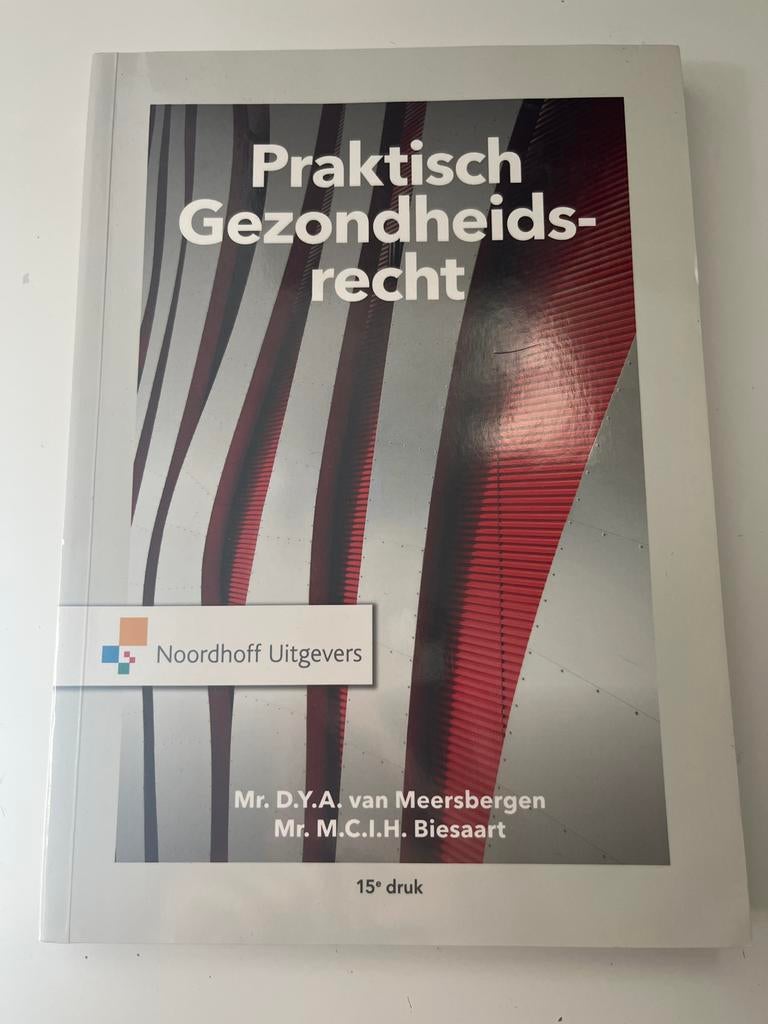 Praktisch Gezondheidsrecht - HBO Verpleegkunde, Boeken, Ophalen of Verzenden, Gamma, Gelezen, HBO