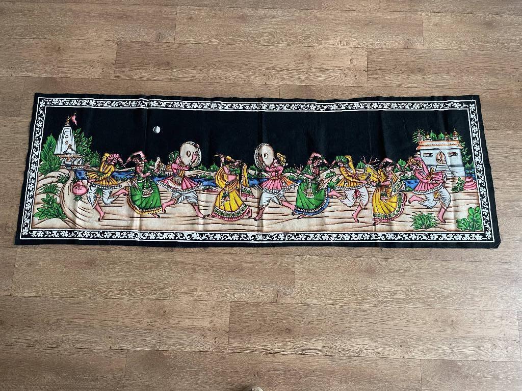 Groot wandkleed India, Huis en Inrichting, Woonaccessoires | Wanddecoraties, Oosters, Meerkleurig, Ophalen of Verzenden, Zo goed als nieuw