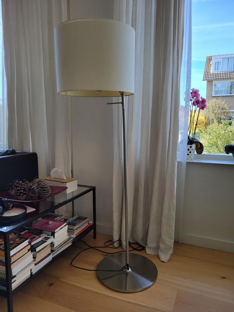IKEA Stockholm staande lamp met witte kap, Ophalen, Gebruikt, Modern Scandinavisch, Stof