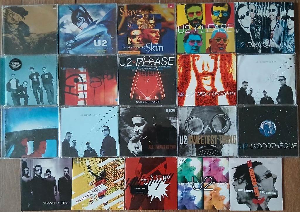 Partij van 20 CD Maxisingles U2 jaren 80 / 90 / 00, Cd's en Dvd's, Cd Singles, Verzenden, Maxi-single, Zo goed als nieuw, Rock en Metal